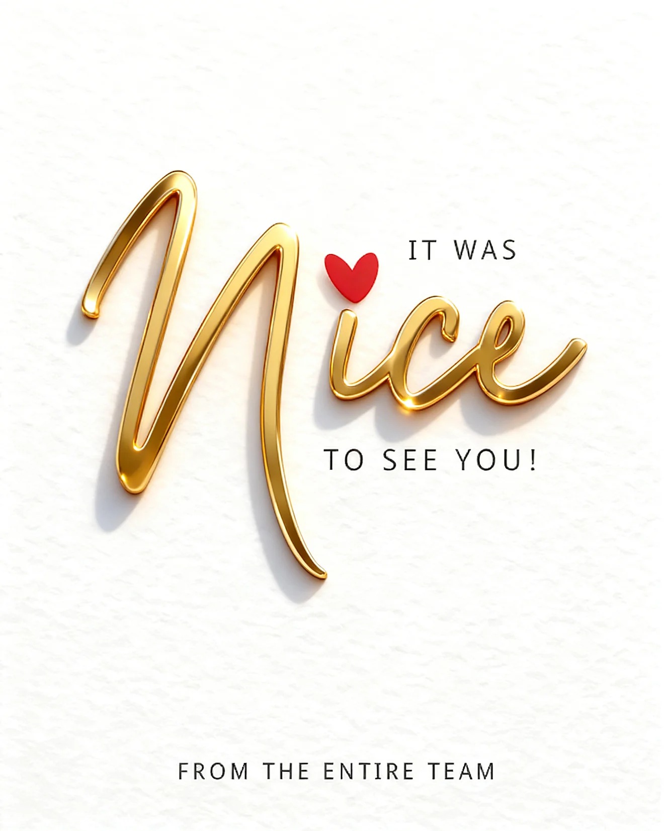 Golden Team Welcome virtual Nice Meeting You card