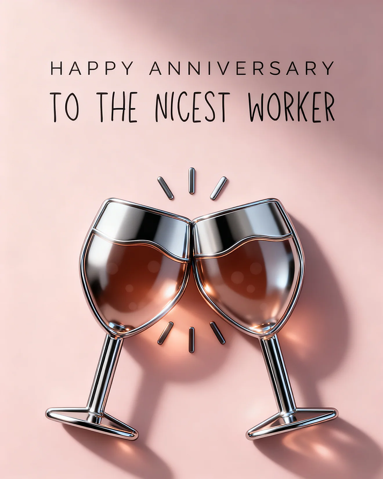 Elegant Milestone Toast virtual Work Anniversary card