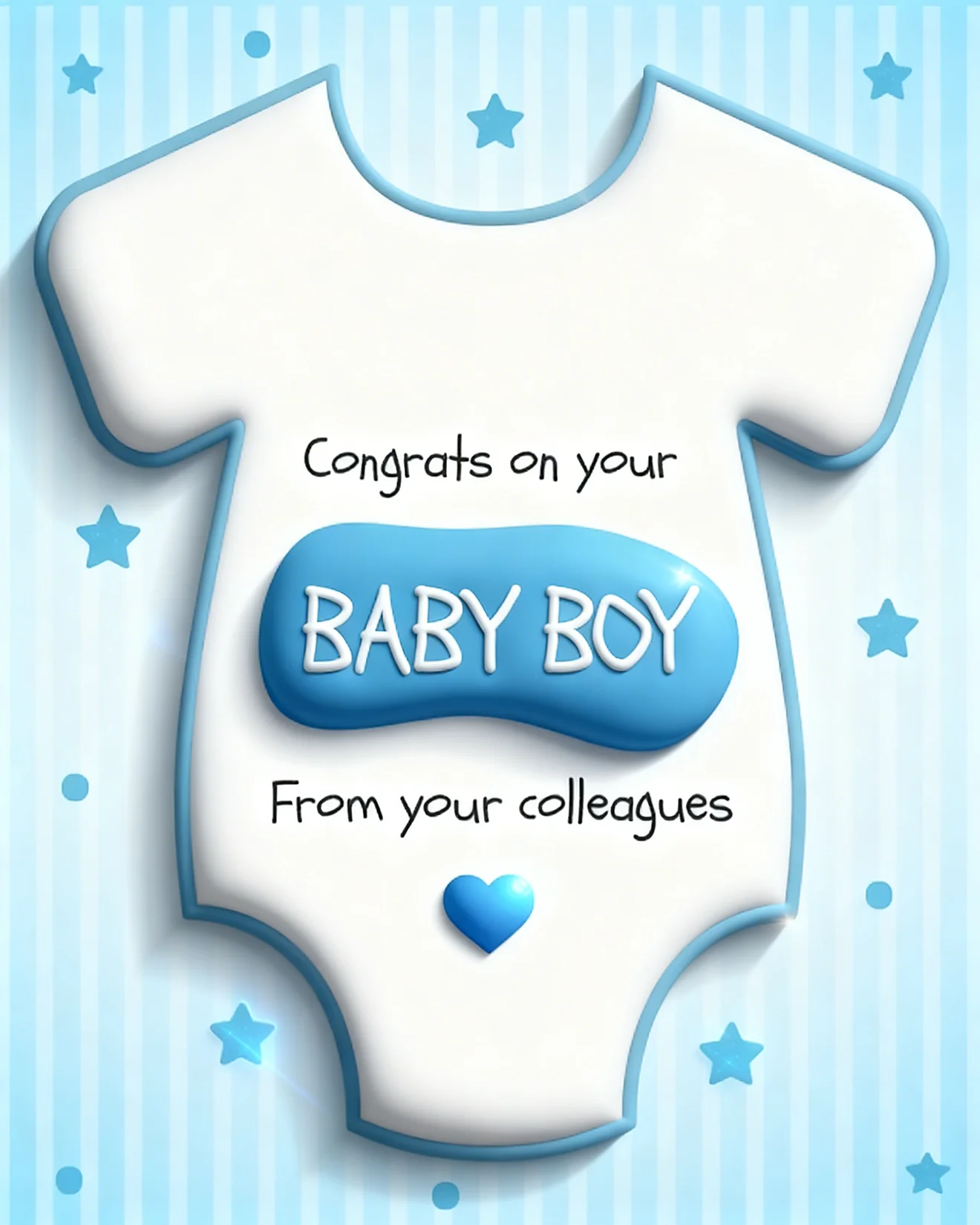 Welcome Little Prince virtual Baby Shower (New Birth)  card
