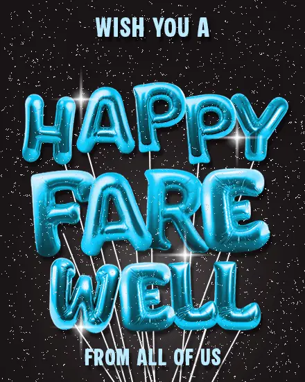 Wish You Well virtual Farewell (GoodBye) card