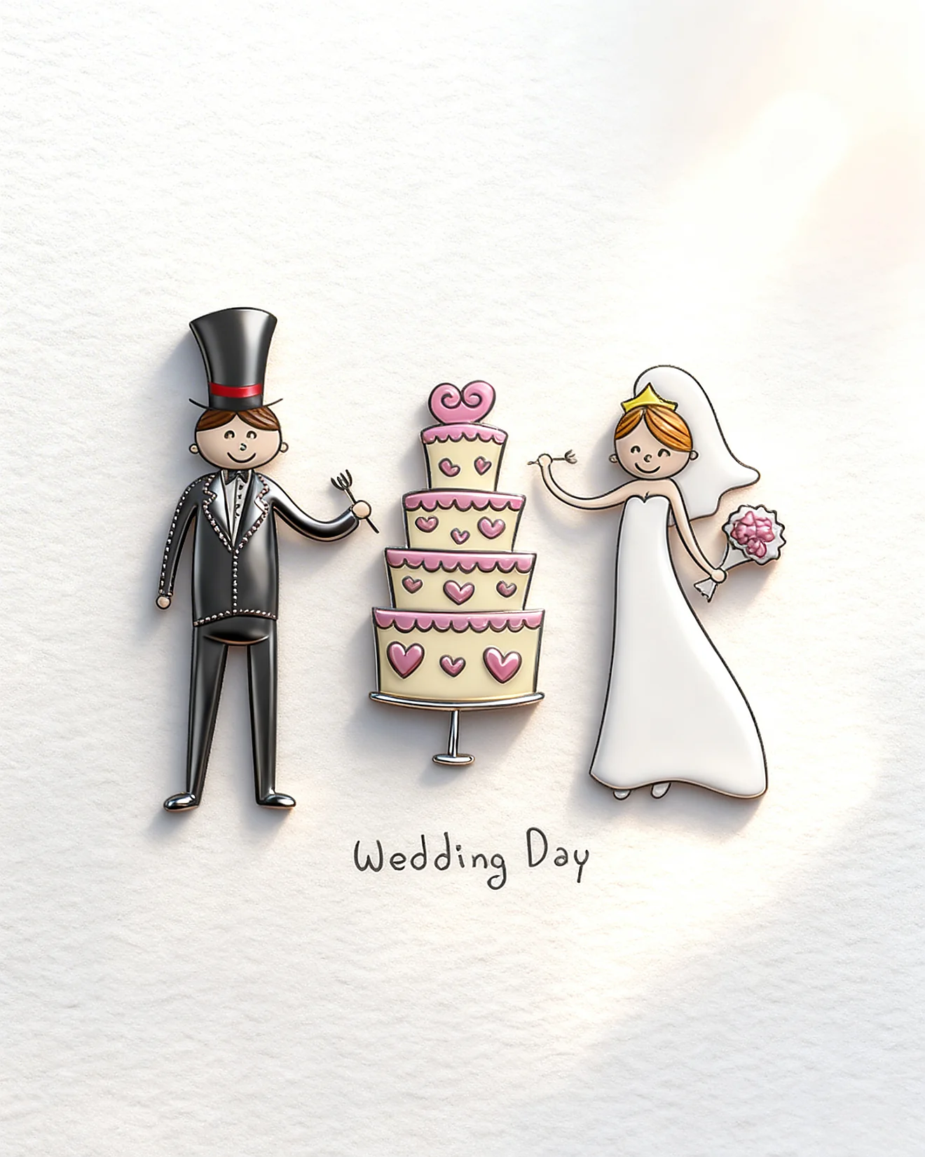 Sweet Forever Together virtual Wedding Congratulations card