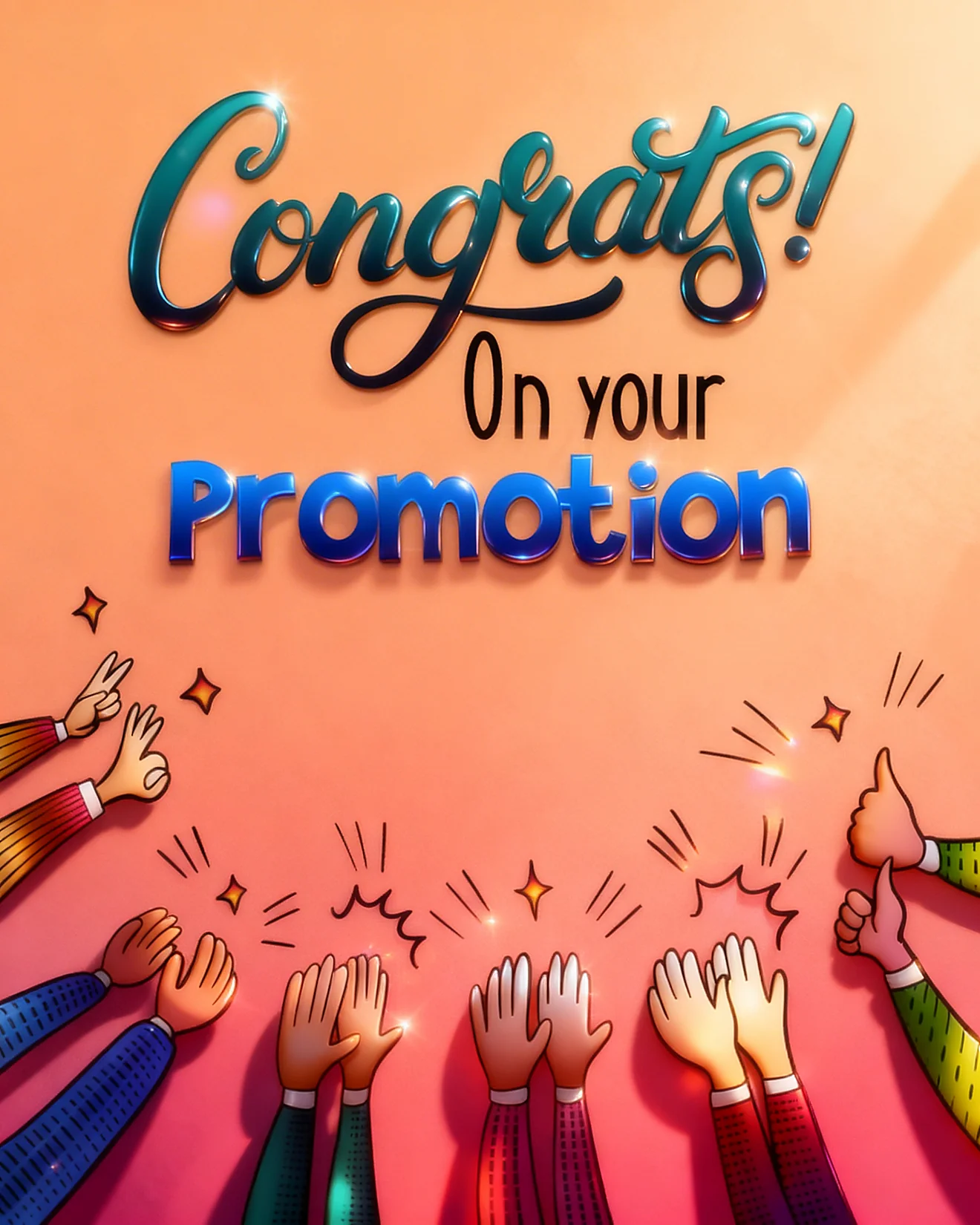 Grand Success Cheers virtual Job Promotion card