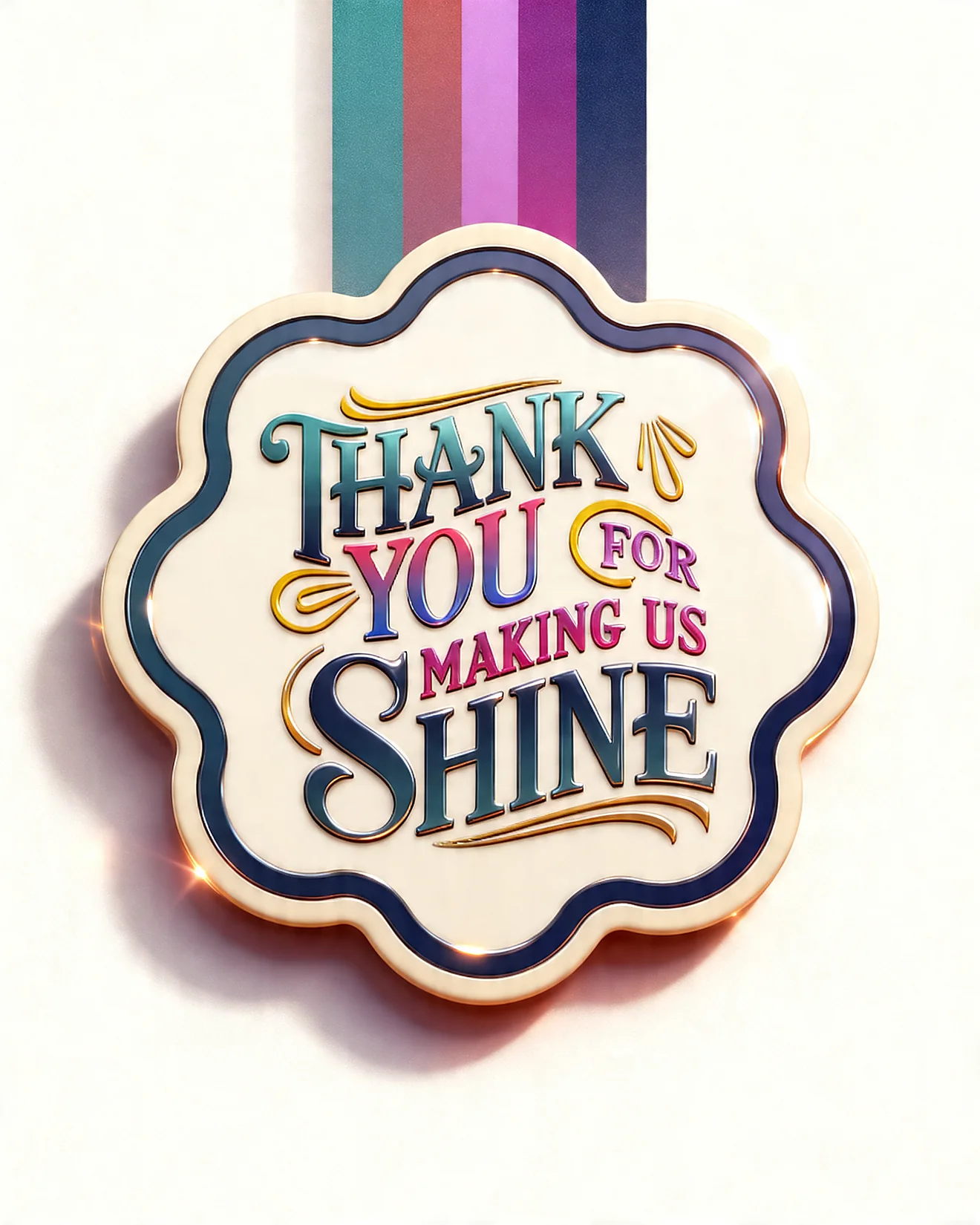 Shining Support Alway virtual Customer Appreciation card