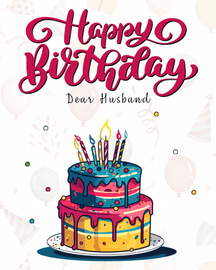 Dear Husband Cake online Husband birthday Card