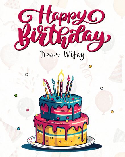 Dear Wifey Cake online Wife Birthday Card