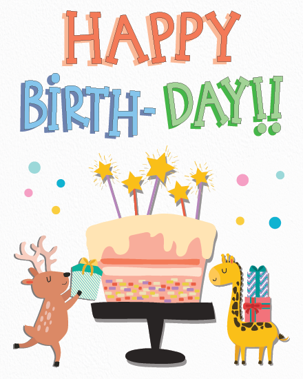Deer Giraffe Cake