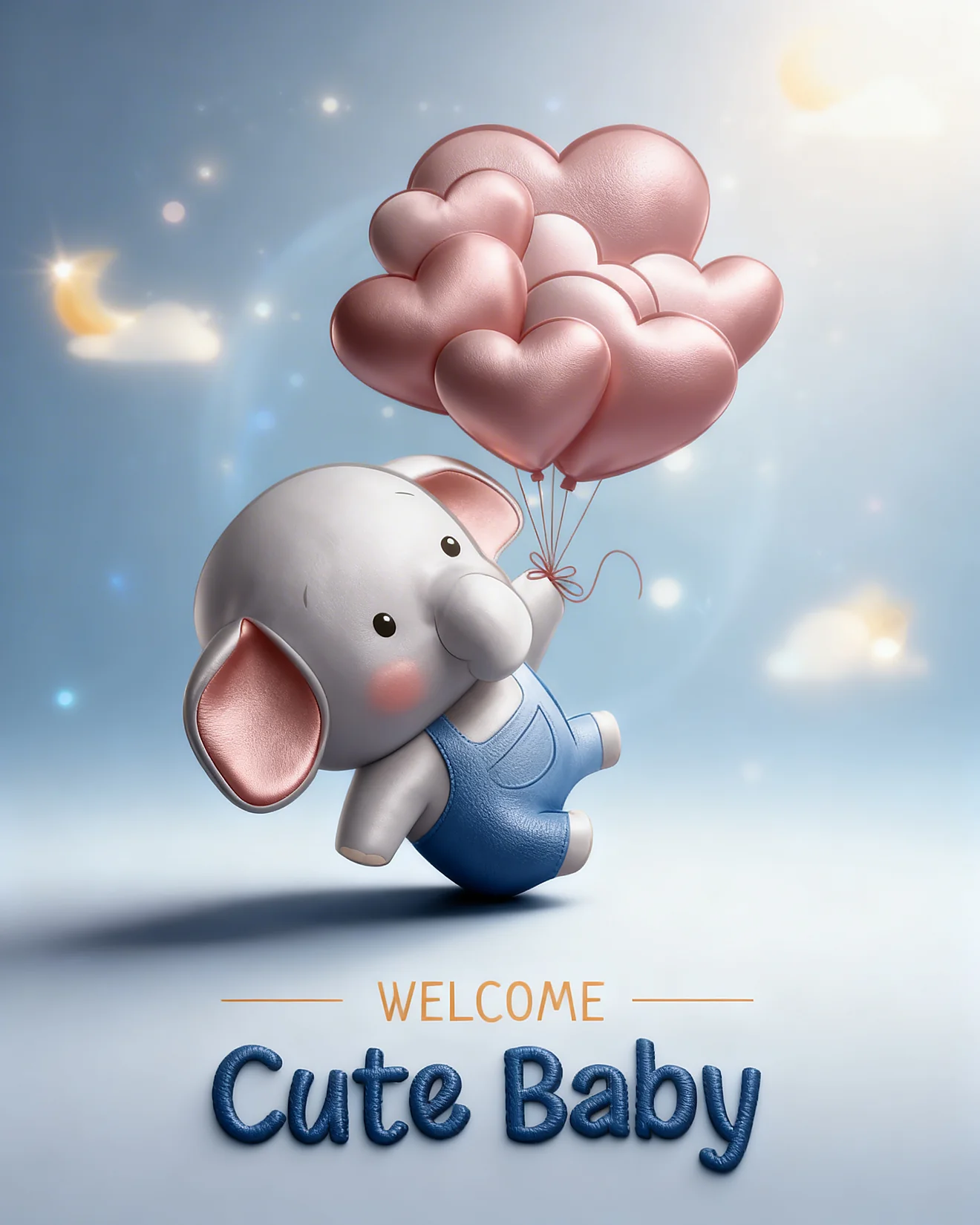 Little One Arrives virtual Baby Shower (New Birth)  card