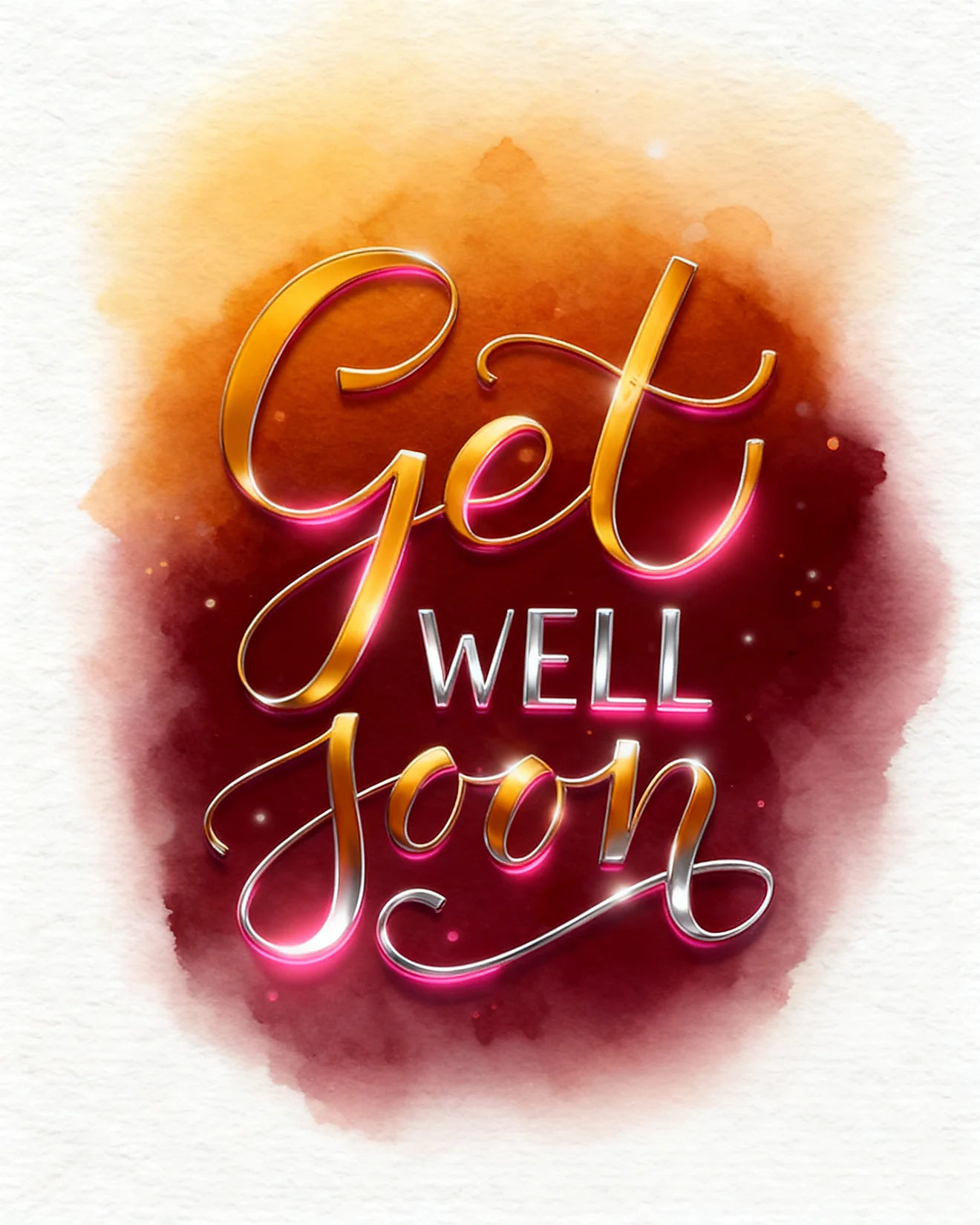 Glowing Recovery Wishes virtual Get Well Soon card