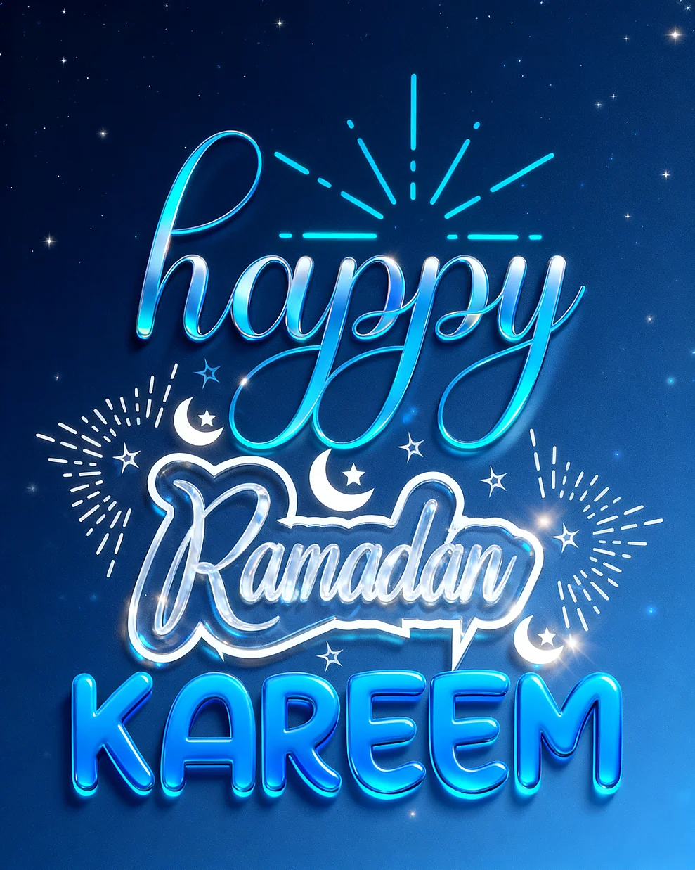 Majestic Golden Twilight virtual Ramadan card