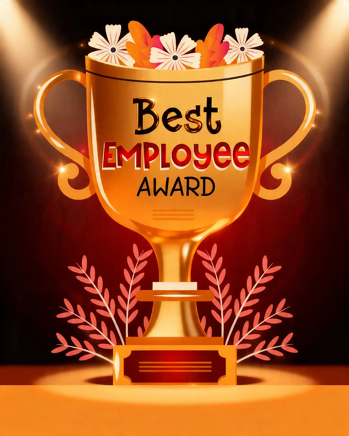 Champion Of Excellence virtual Employee Awards card