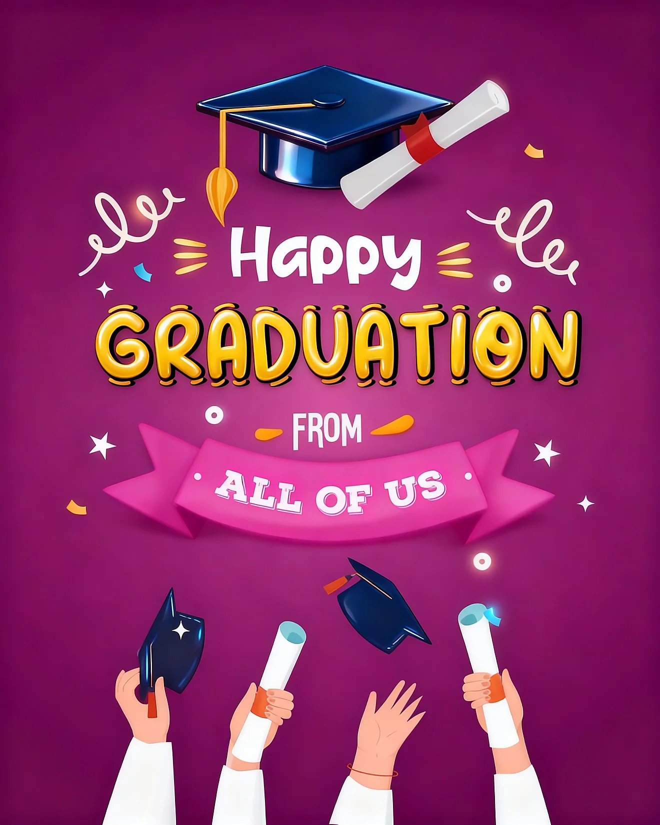 Group Success Celebration virtual Graduation Congratulations card