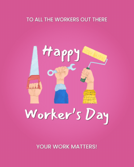 Your Work Matters virtual Labor Day card