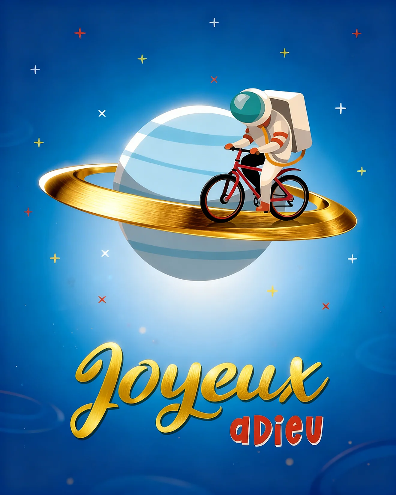 Astronaut Bicycle Planet