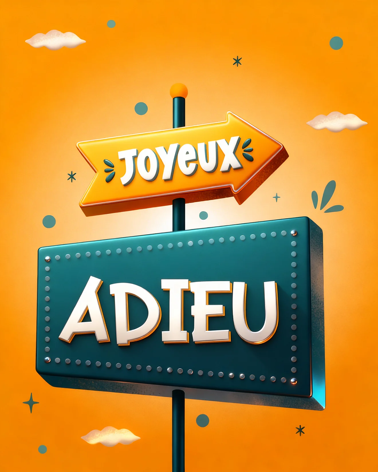 Joyeux Adieu Sign