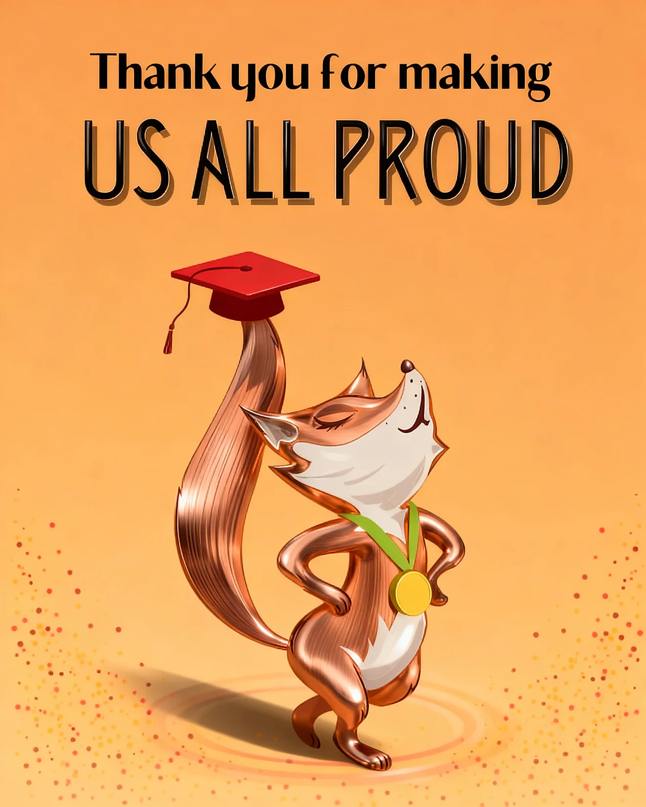 Layered Message virtual Graduation Thank You card