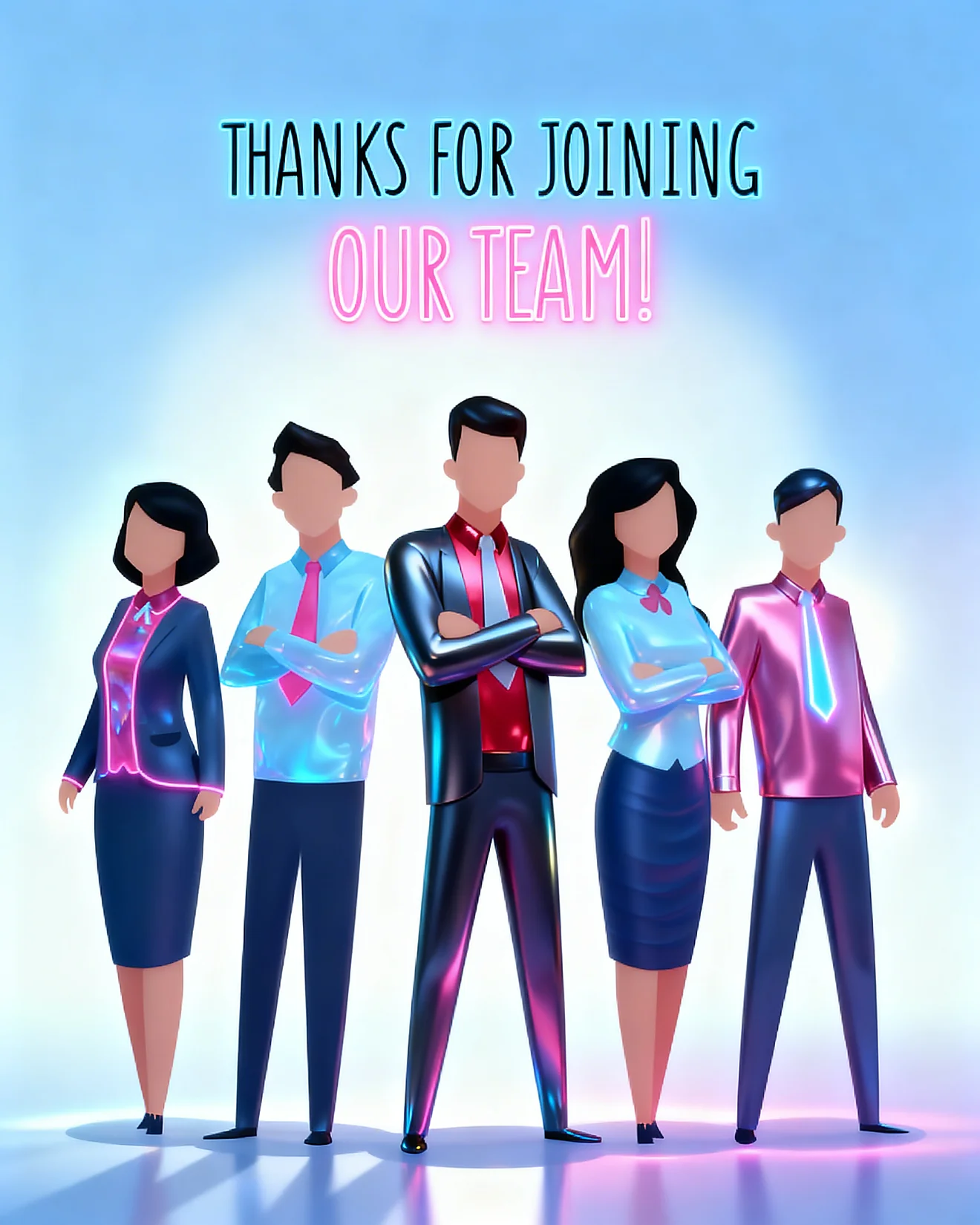 Vibrant Team Welcome virtual Welcome To The Team card