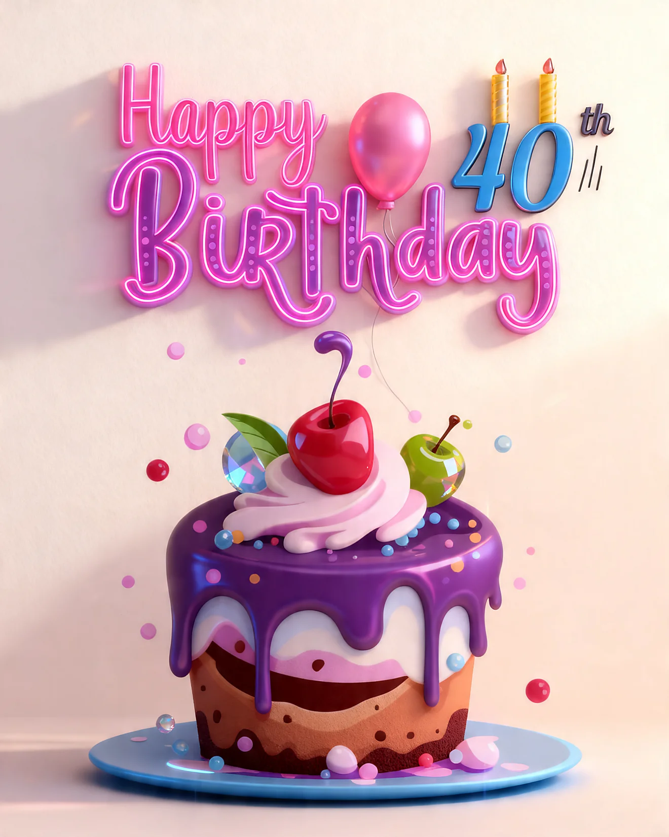 Glossy Forty Birthday