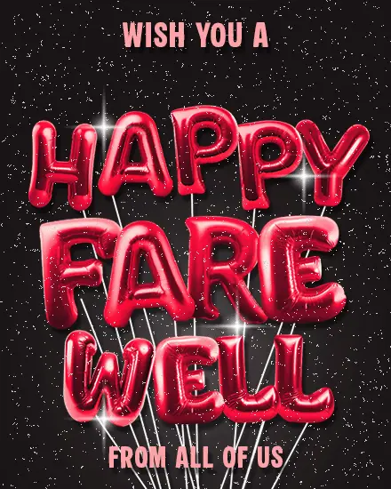 Dark Glitter Background  virtual Farewell (GoodBye) card