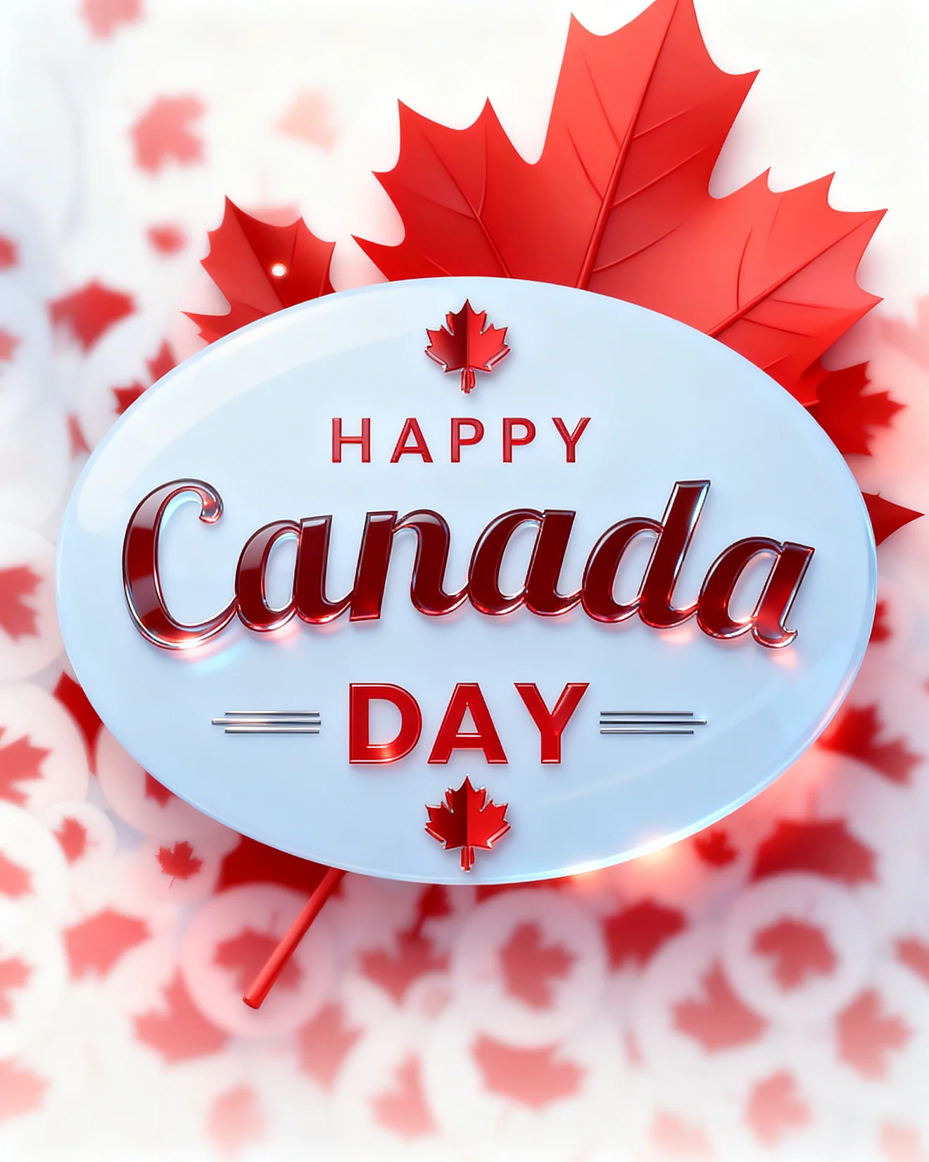 Vibrant Maple Cheers virtual Canada Day card