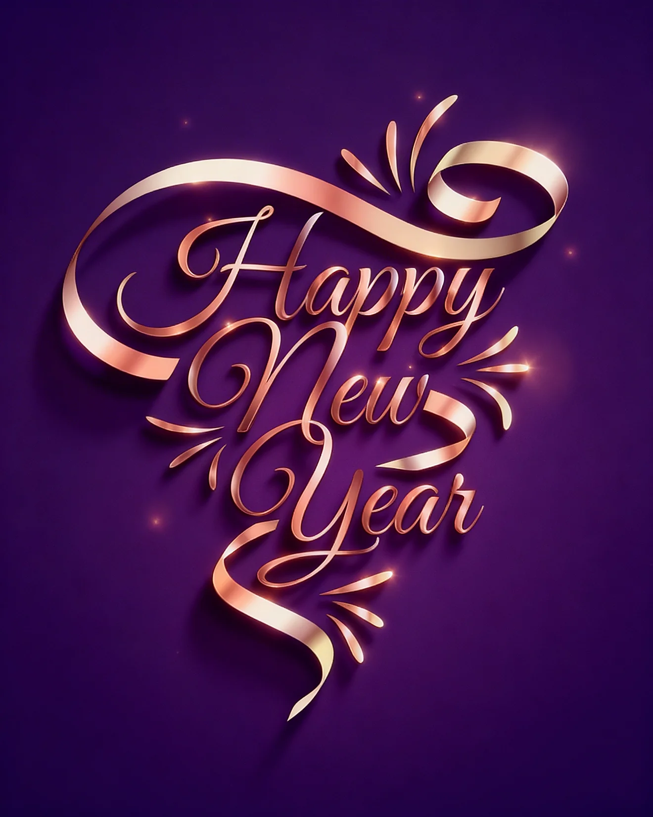 Elegant Midnight Sparkle virtual New Year card