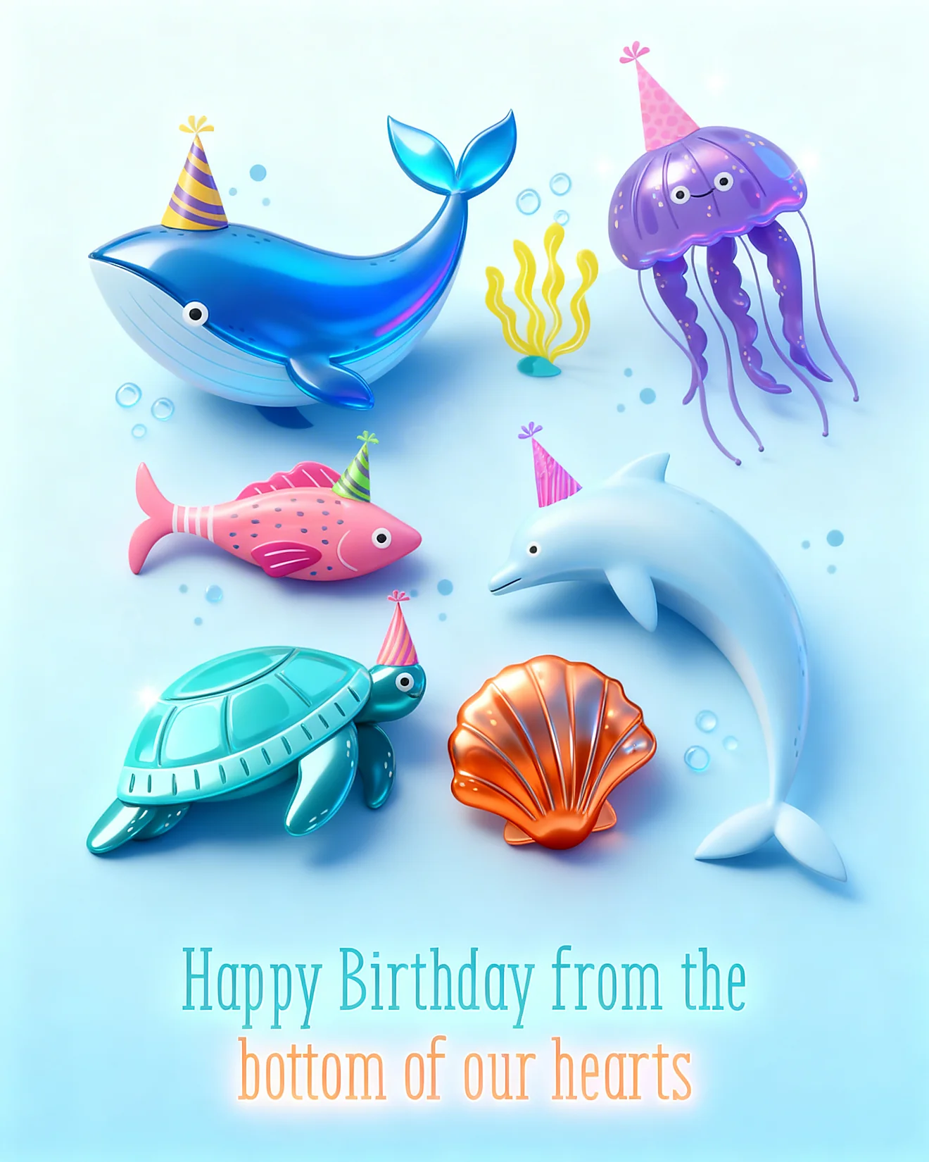 Underwater Birthday Bash virtual Birthday card
