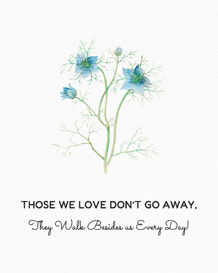 Walk Beside Always virtual Sympathy card