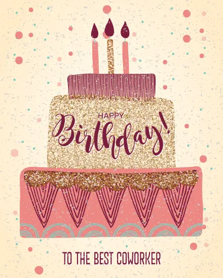 Glittering Coworker Birthday