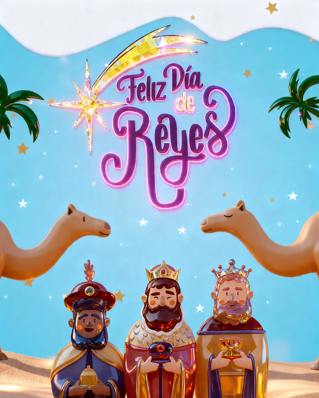 Divine Star Journey virtual Día de Los Reyes card