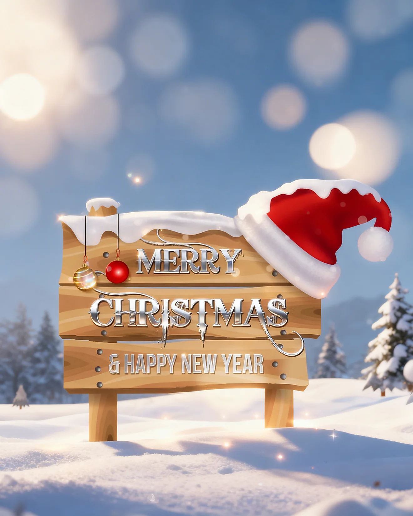 Rustic Holiday Greetings virtual Christmas card