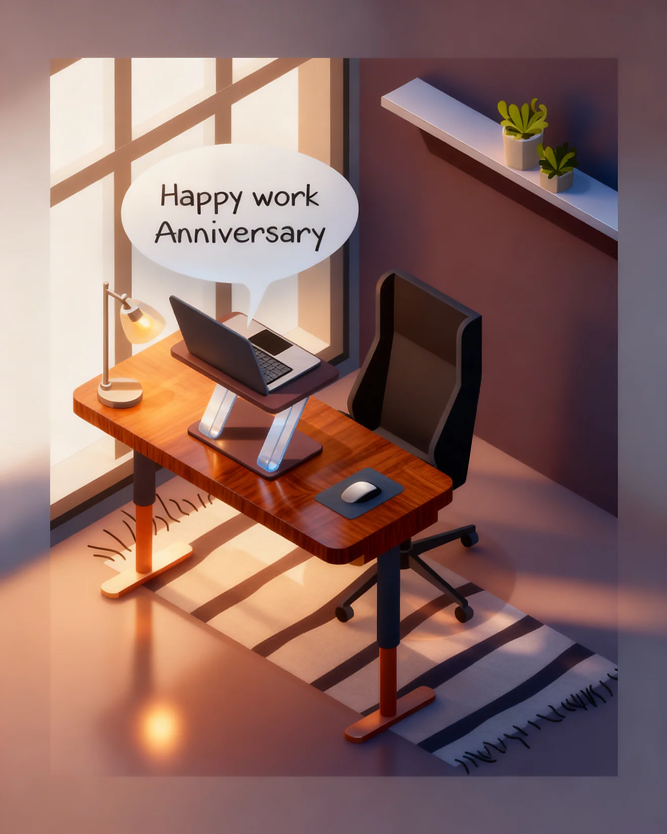 Gilded Team Celebration virtual Work Anniversary card