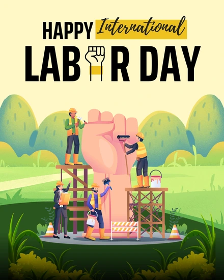 Raise Your Fist High virtual Labor Day card