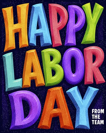 Bright Team Salute virtual Labor Day card