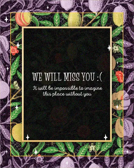 Miss You Already virtual Retirement card