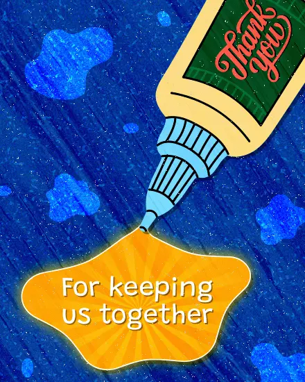 Keeping Us Together virtual Thank You card