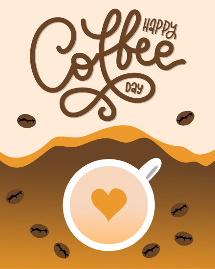 Brewed With Love virtual National Coffee Day card
