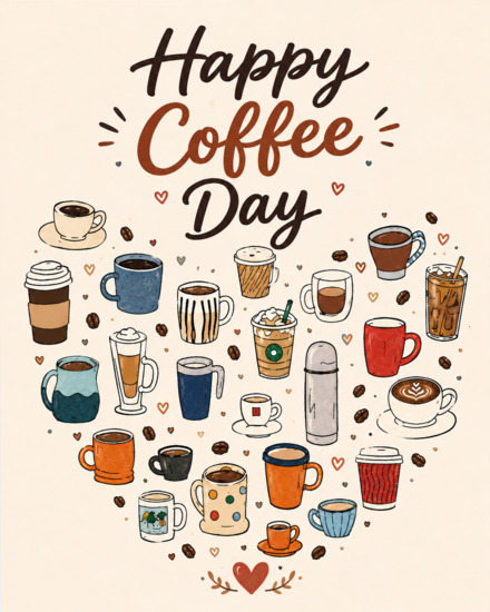 Whole Lotta Latte virtual National Coffee Day card