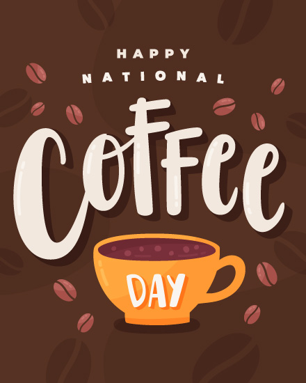 First Sip Bliss virtual National Coffee Day card