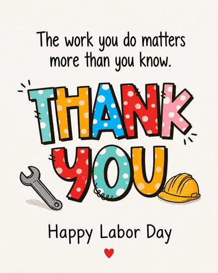 Your Work Matters virtual Labor Day card