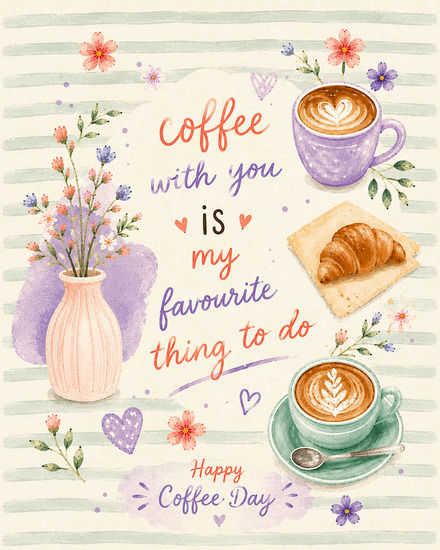 My Favourite Thing virtual National Coffee Day card