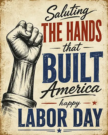 Hands Built America virtual Labor Day card