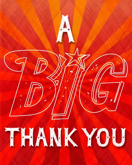 Big Bold Gratitude virtual Thank You card