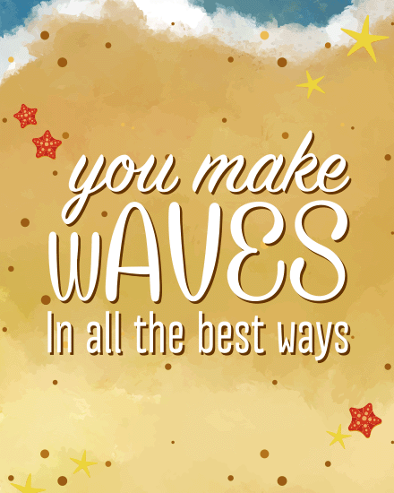 Making Big Waves virtual Thank You card