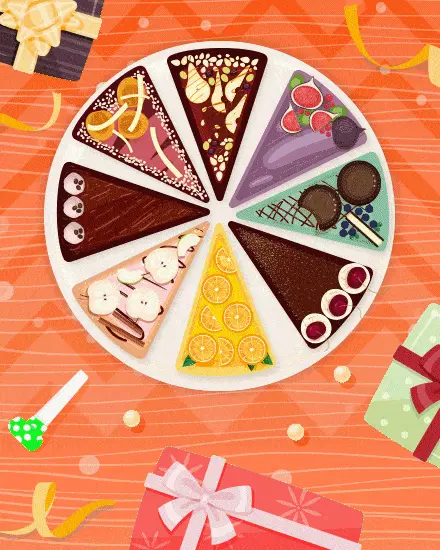 Colorful Cake Slice Surprise