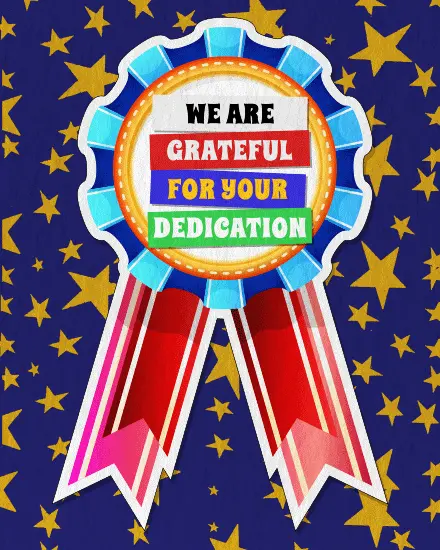 Dedication Star Honor virtual Employee Appreciation card