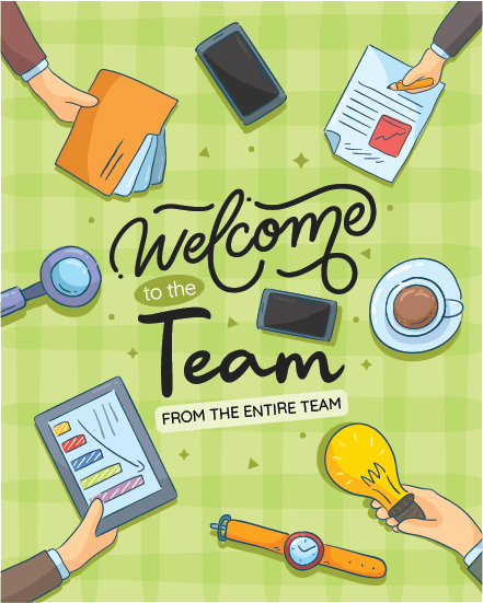Team Journey Begins virtual Welcome To The Team card