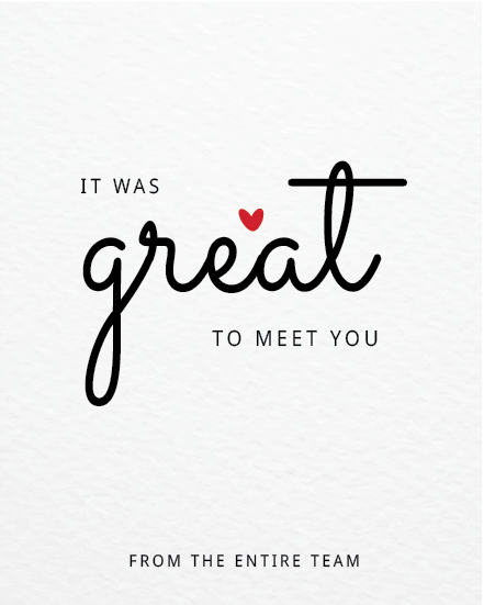 Great To Meet You