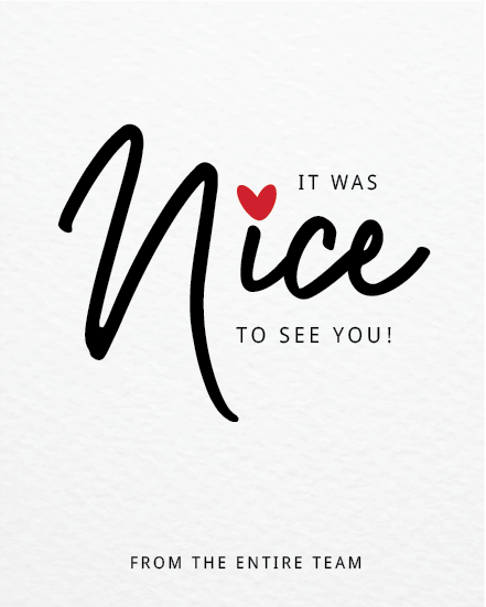 So Nice Seeing You virtual Nice Meeting You card