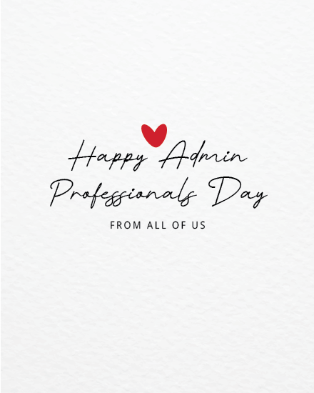 Sincere Team Thanks virtual  Administrative Professionals Day card