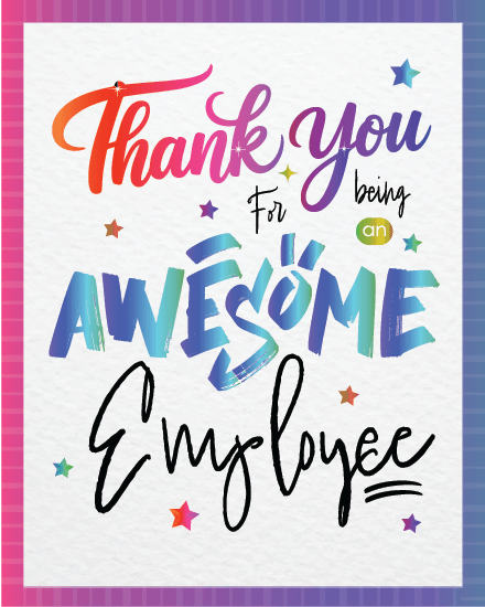For Being An Awesome virtual Employee Appreciation card