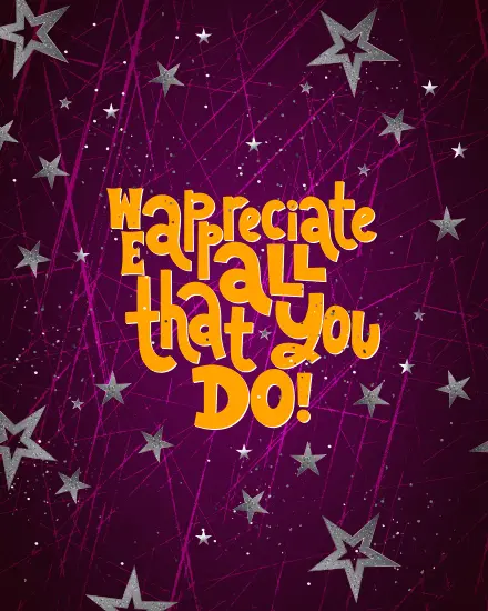 All That You Do virtual Employee Appreciation card